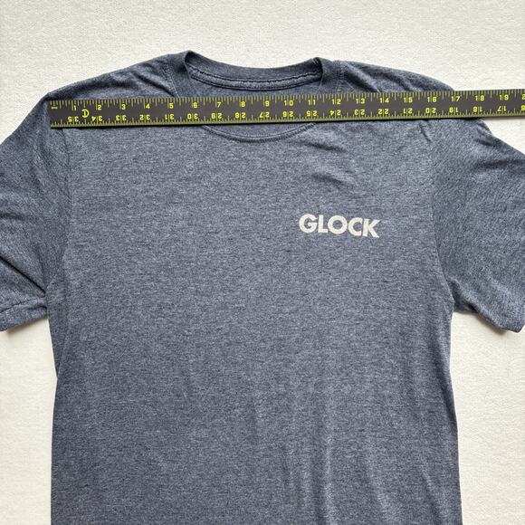 Glock Perfection Licensed Men Medium Tshirt Logo American Flag Heather Gray - Picture 8 of 16